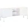 Image de vidaXL Meuble TV - Blanc - Bois de manguier