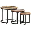 Image de vidaXL Tables d'appoint 3 pcs - Bois de récupération