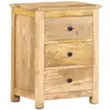 Image de vidaXL Table de Chevet Bois de Manguier Massif