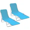 Image de vidaXL Chaises longues pliables lot de 2 - Bleu