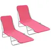 Image de vidaXL Chaises longues pliables lot de 2 Rose