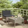 Image de vidaXL Salon de Jardin 2 pcs Résine Tressée Gris