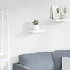 Image de vidaXL Étagère Murale Flottante Blanc Brillant