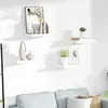 Image de vidaXL Étagère Murale Flottante 4 Pièces Blanc Brillant