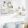 Image de vidaXL Étagères Murales Flottantes Blanc Brillant 4 pcs