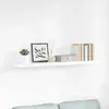 Image de vidaXL Étagère Murale Flottante Blanc Brillant