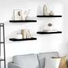 Image de vidaXL Étagères Murales Flottantes 4 pcs - Noir