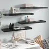 Image de vidaXL Étagère Murale Flottante 4 pcs Noir Brillant