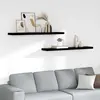 Image de vidaXL Étagère murale flottante 2 pcs - Noir brillant