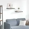 Image de vidaXL Étagère murale flottante 2 pcs - Gris brillant