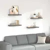 Image de vidaXL Étagère Murale Flottante 4pcs Gris Brillant