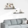 Image de vidaXL Étagère Murale Flottante 2 pcs Gris Brillant