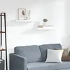 Image de VidaXL Étagères Murales Flottantes 2 pcs Blanc 60x23,5x3,8 cm MDF