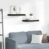 Image de vidaXL Étagères Murales Flottantes 2 pcs Noir 50x23 cm