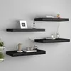 Image de vidaXL Étagères Flottantes 4 pcs Noir 50x23x3,8 cm
