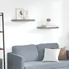 Image de vidaXL Étagères Murales Flottantes Gris 2 pcs