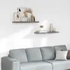 Image de vidaXL Étagères Murales Flottantes Gris 80x23,5x3,8 cm