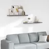 Image de vidaXL Étagères Murales Flottantes 2 pcs Gris 90x23,5 cm
