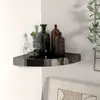 Image de vidaXL Etagère d'Angle Noire Brillante