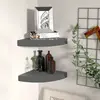Image de vidaXL Étagères d'Angle Flottantes 2pcs Gris 25x25x3,8cm