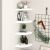 Image de vidaXL Étagères d'Angle 4 pcs 25x25x3,8 cm - Blanc