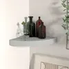 Image de vidaXL Étagère d'angle flottante - Gris