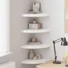 Image de vidaXL Étagères d'Angle Flottantes 4pcs - Blanc