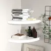 Image de vidaXL Étagères d'Angle Flottantes Blanc