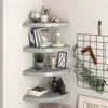 Image de vidaXL Étagères d'angle flottantes Gris 4 pcs