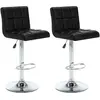 Image de vidaXL - Tabourets de bar noirs en similicuir (lot de 2)