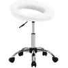 Image de VidaXL Chaise de Travail Roulante Blanc