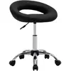 Image de vidaXL Chaise de travail roulante - Noir