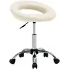 Image de VidaXL Chaise de travail roulante - Crème