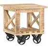 Image de vidaXL Table d'appoint manguier et roues