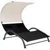 Image de VidaXL Chaise longue double - Noir