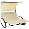 Image de VidaXL Chaise Longue Double Textilène