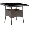 Image de vidaXL Table de salle à manger 80x80x75 cm Marron