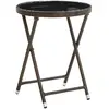 Image de vidaXL Table à thé pliante en résine tressée