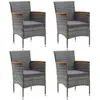 Image de vidaXL Chaises à manger de jardin lot de 4