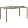 Image de vidaXL Table de jardin - Beige