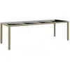 Image de VIDAXL Table de jardin 250x100x75 cm - Résine tressée et verre beige