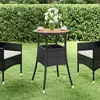 Image de vidaXL Table de jardin Ø60 cm Noir