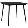 Image de vidaXL Table à dîner de jardin acier et verre