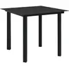 Image de vidaXL Table à dîner jardin Noir 80x80x74 cm