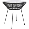 Image de vidaXL Table à manger de jardin - Noir