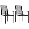 Image de vidaXL Chaises de jardin - Lot de 2 - Noir