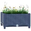 Image de vidaXL Lit surélevé - 40 cm PP Gris Bleu