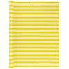 Image de vidaXL Écran de balcon Jaune et blanc 120x500 cm PEHD