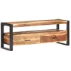 Image de vidaXL Meuble TV 120x35x45 cm - Bois massif - Finition Miel