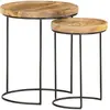 Image de vidaXL Ensemble table basse bois/acier